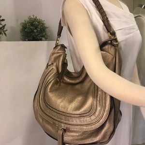 Chloe Marcie jumbo Gold soft leather